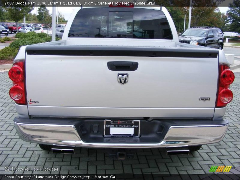 Bright Silver Metallic / Medium Slate Gray 2007 Dodge Ram 1500 Laramie Quad Cab