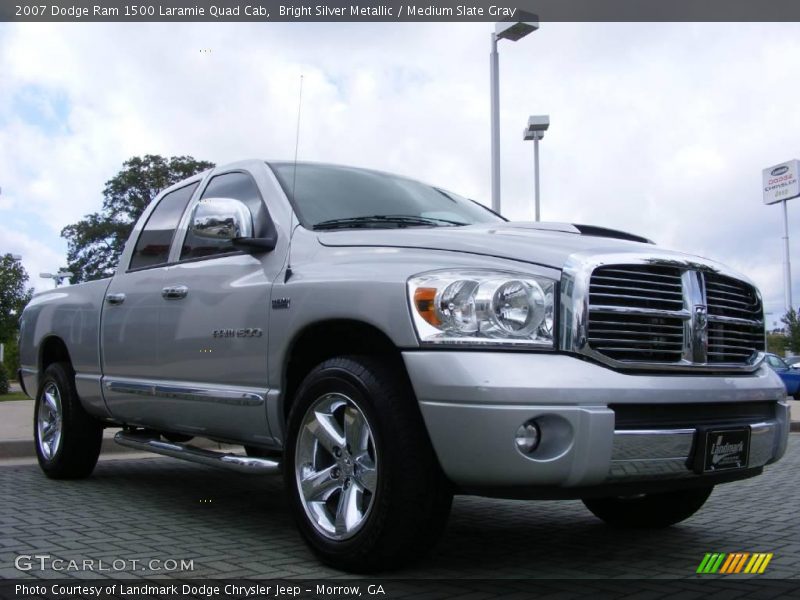 Bright Silver Metallic / Medium Slate Gray 2007 Dodge Ram 1500 Laramie Quad Cab