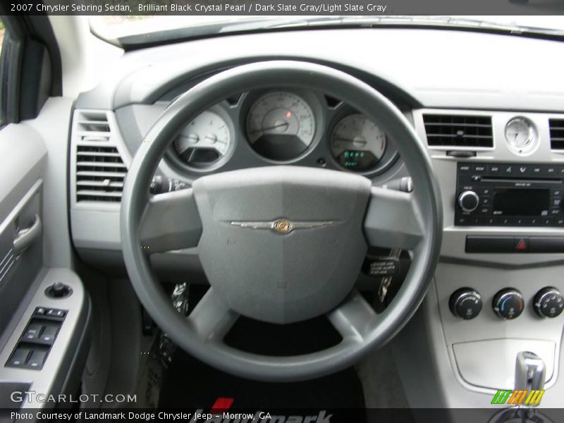 Brilliant Black Crystal Pearl / Dark Slate Gray/Light Slate Gray 2007 Chrysler Sebring Sedan