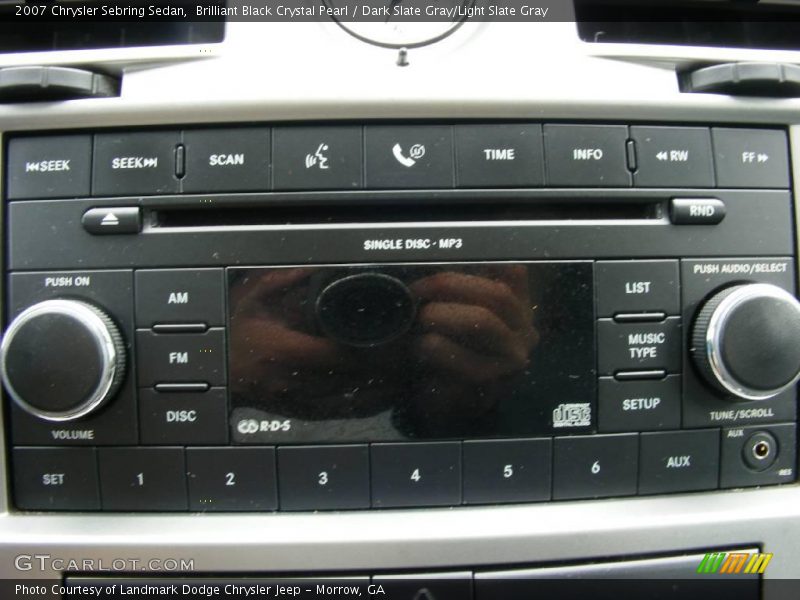 Brilliant Black Crystal Pearl / Dark Slate Gray/Light Slate Gray 2007 Chrysler Sebring Sedan