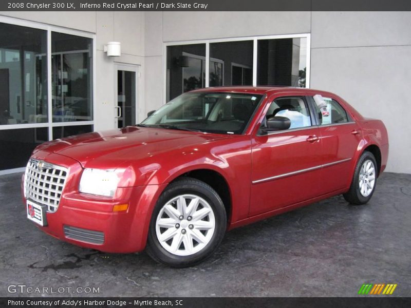 Inferno Red Crystal Pearl / Dark Slate Gray 2008 Chrysler 300 LX