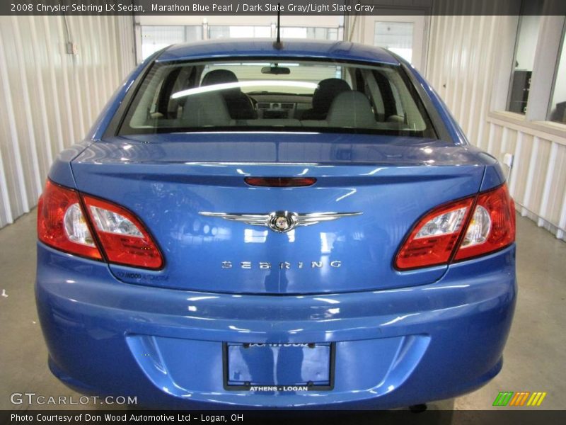 Marathon Blue Pearl / Dark Slate Gray/Light Slate Gray 2008 Chrysler Sebring LX Sedan