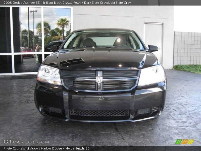 Brilliant Black Crystal Pearl / Dark Slate Gray/Light Slate Gray 2008 Dodge Avenger SE