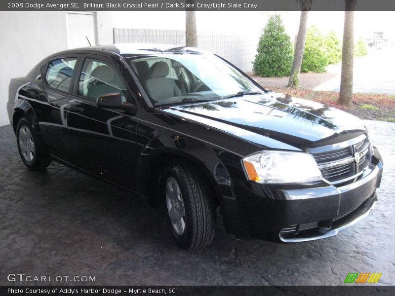 Brilliant Black Crystal Pearl / Dark Slate Gray/Light Slate Gray 2008 Dodge Avenger SE