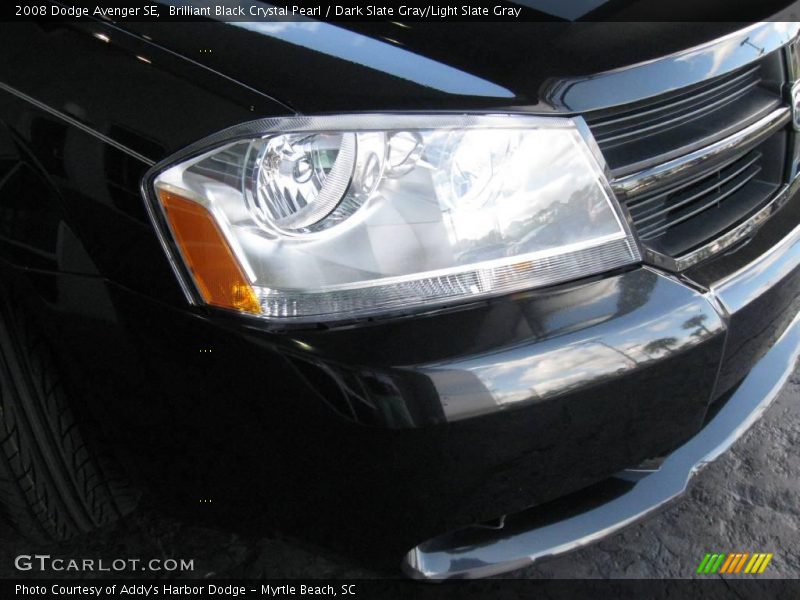 Brilliant Black Crystal Pearl / Dark Slate Gray/Light Slate Gray 2008 Dodge Avenger SE