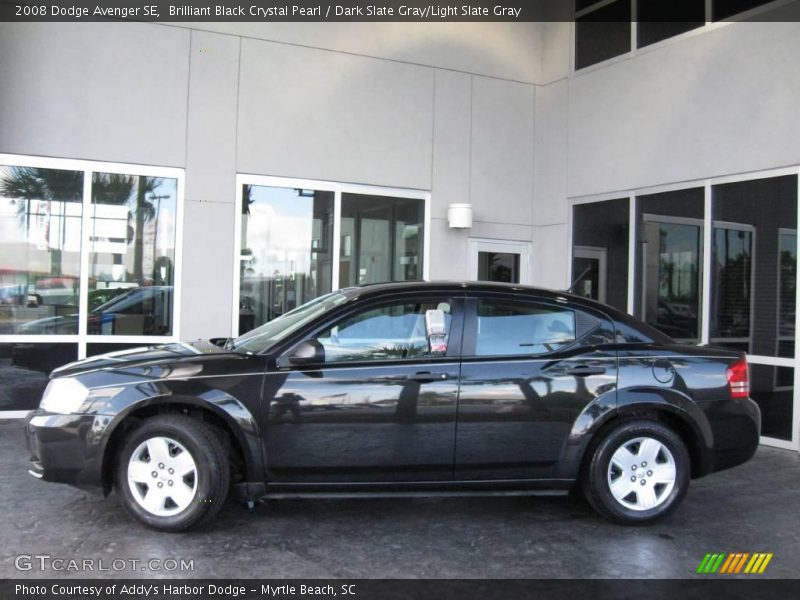 Brilliant Black Crystal Pearl / Dark Slate Gray/Light Slate Gray 2008 Dodge Avenger SE