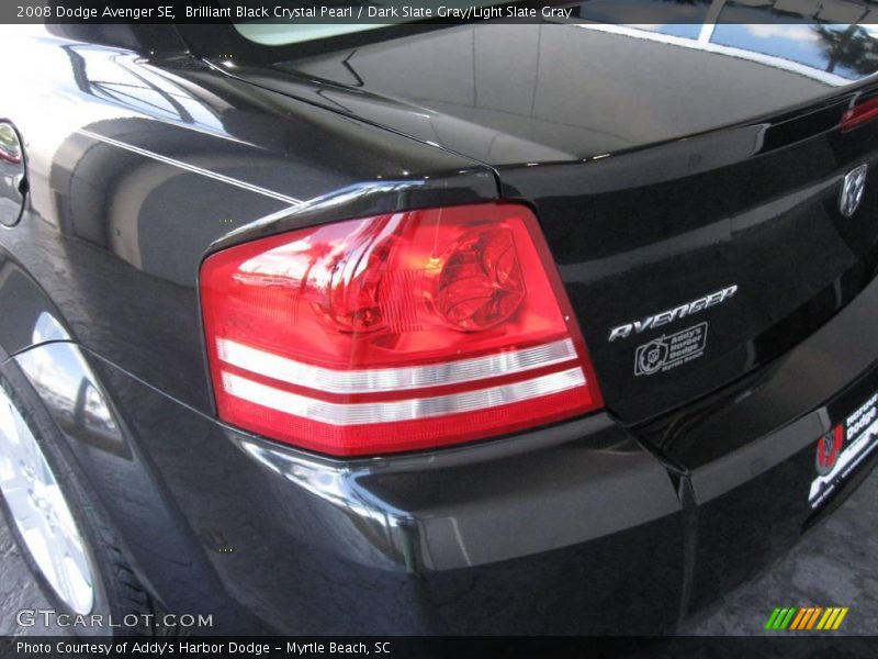 Brilliant Black Crystal Pearl / Dark Slate Gray/Light Slate Gray 2008 Dodge Avenger SE