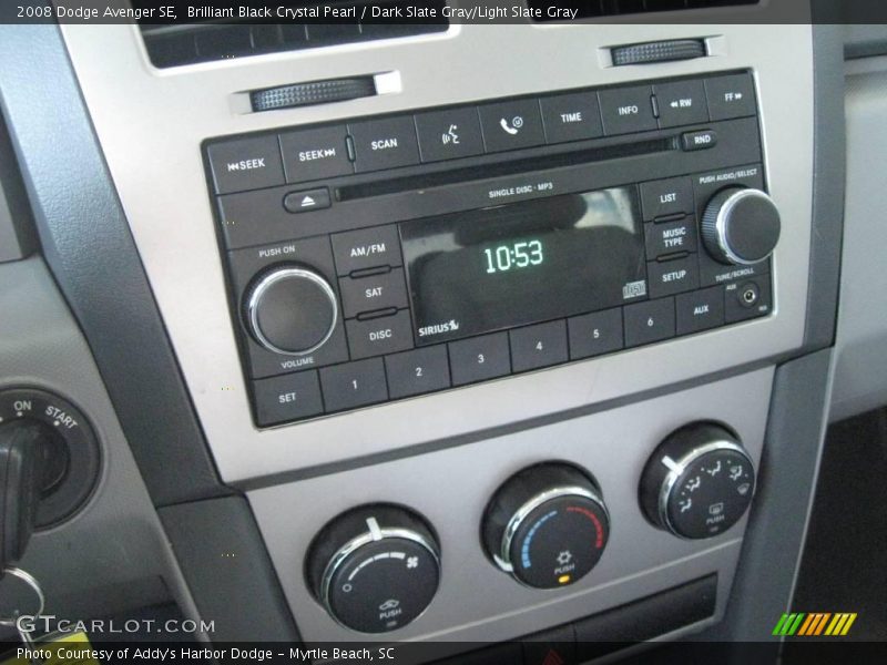 Brilliant Black Crystal Pearl / Dark Slate Gray/Light Slate Gray 2008 Dodge Avenger SE