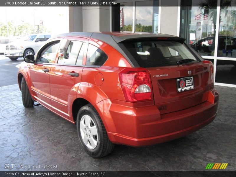 Sunburst Orange Pearl / Dark Slate Gray 2008 Dodge Caliber SE