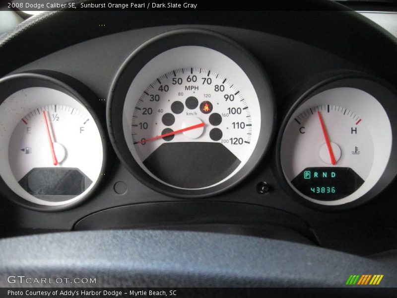 Sunburst Orange Pearl / Dark Slate Gray 2008 Dodge Caliber SE