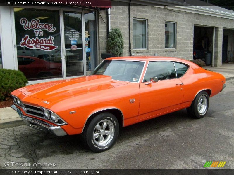 Orange / Black 1969 Chevrolet Chevelle SS Coupe