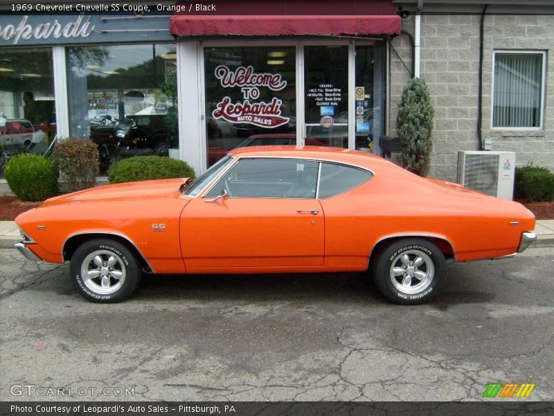 Orange / Black 1969 Chevrolet Chevelle SS Coupe