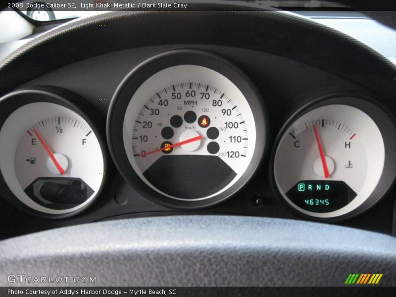 Light Khaki Metallic / Dark Slate Gray 2008 Dodge Caliber SE