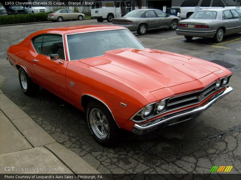 Orange / Black 1969 Chevrolet Chevelle SS Coupe