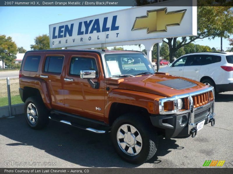Desert Orange Metallic / Ebony Black/Pewter 2007 Hummer H3 X