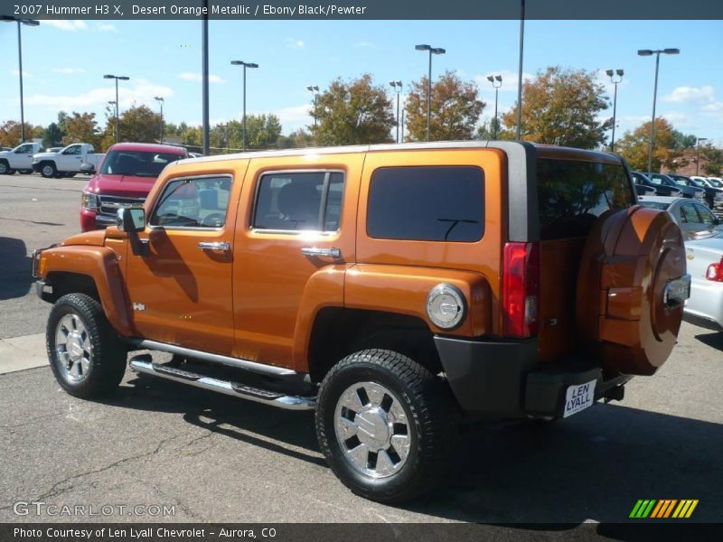 Desert Orange Metallic / Ebony Black/Pewter 2007 Hummer H3 X