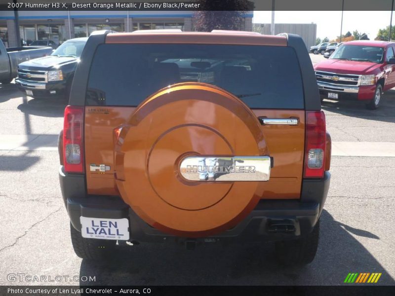 Desert Orange Metallic / Ebony Black/Pewter 2007 Hummer H3 X