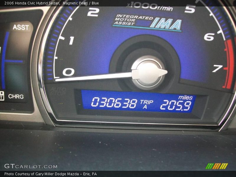 Magnetic Pearl / Blue 2006 Honda Civic Hybrid Sedan