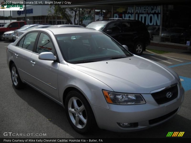 Bright Silver / Gray 2007 Hyundai Sonata SE V6