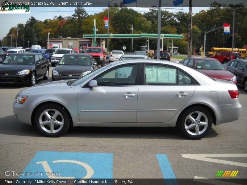 Bright Silver / Gray 2007 Hyundai Sonata SE V6