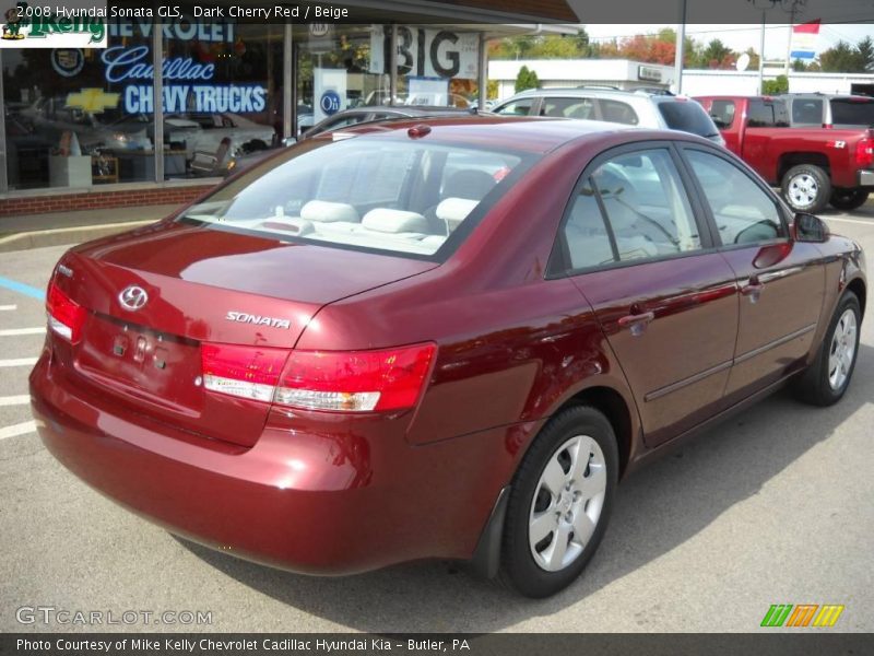 Dark Cherry Red / Beige 2008 Hyundai Sonata GLS