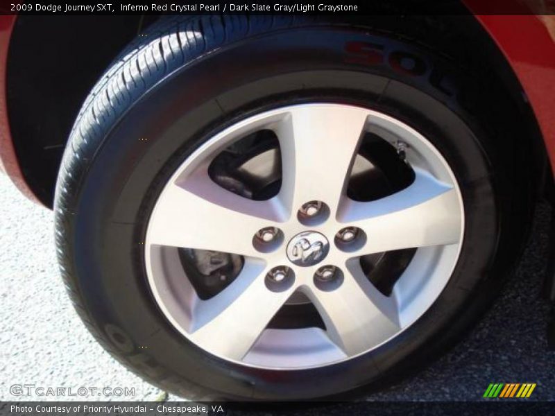 Inferno Red Crystal Pearl / Dark Slate Gray/Light Graystone 2009 Dodge Journey SXT