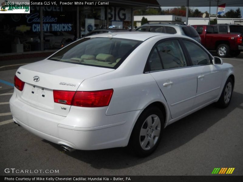 Powder White Pearl / Camel 2009 Hyundai Sonata GLS V6