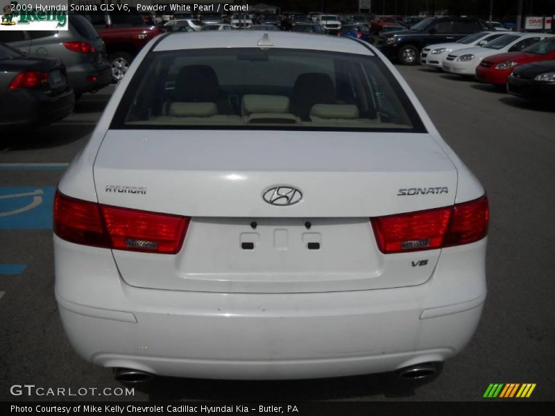 Powder White Pearl / Camel 2009 Hyundai Sonata GLS V6