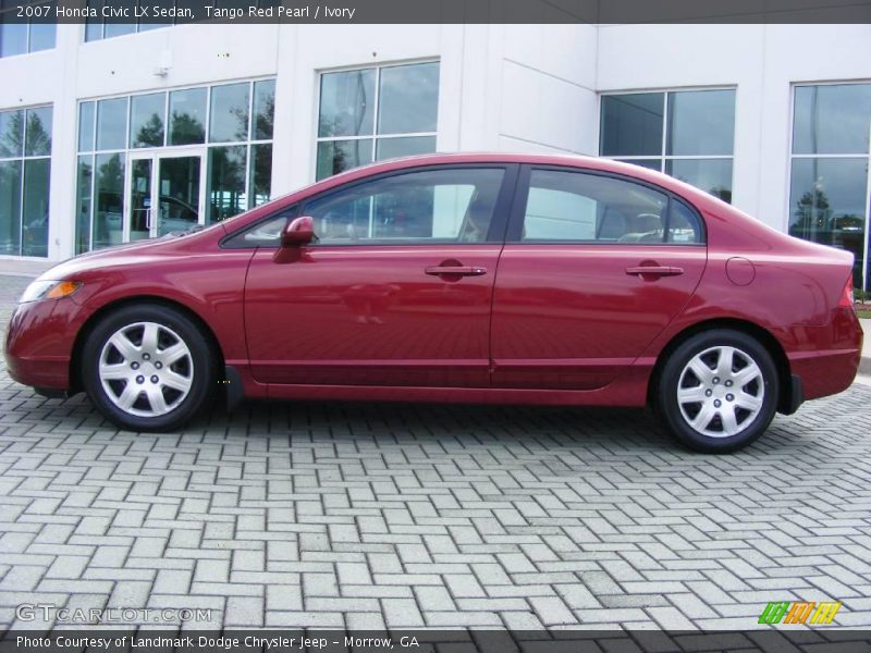 Tango Red Pearl / Ivory 2007 Honda Civic LX Sedan