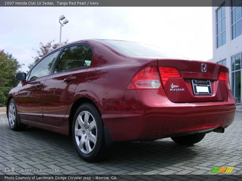 Tango Red Pearl / Ivory 2007 Honda Civic LX Sedan