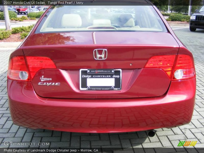 Tango Red Pearl / Ivory 2007 Honda Civic LX Sedan