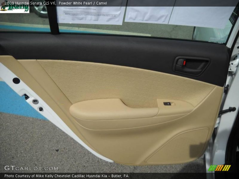 Powder White Pearl / Camel 2009 Hyundai Sonata GLS V6