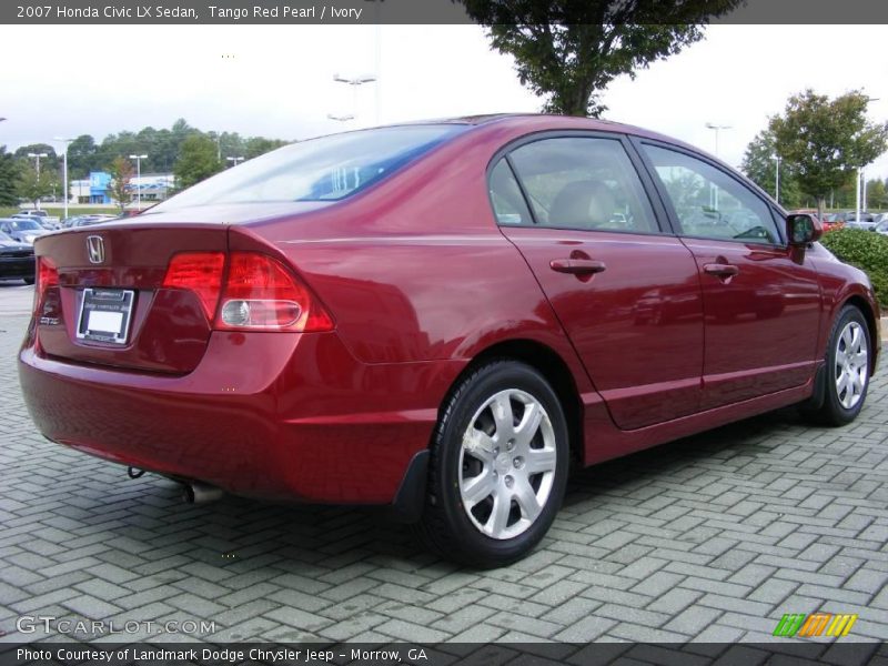 Tango Red Pearl / Ivory 2007 Honda Civic LX Sedan