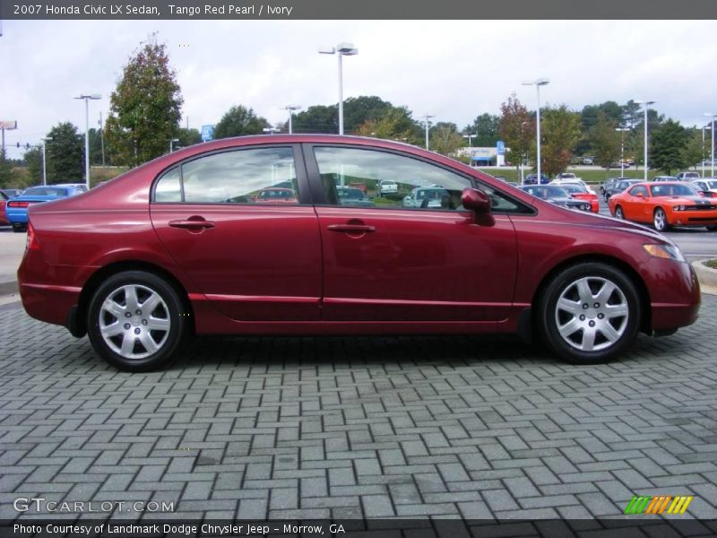 Tango Red Pearl / Ivory 2007 Honda Civic LX Sedan