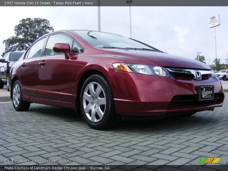 Tango Red Pearl / Ivory 2007 Honda Civic LX Sedan