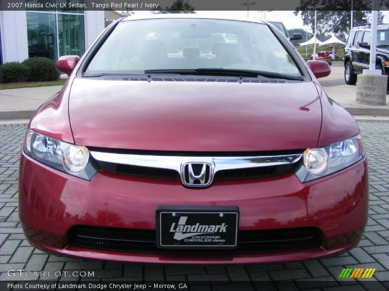 Tango Red Pearl / Ivory 2007 Honda Civic LX Sedan