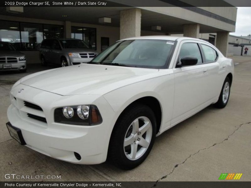 Stone White / Dark Slate Gray 2009 Dodge Charger SE