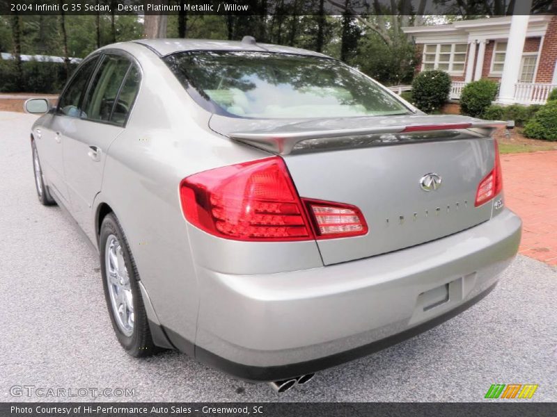 Desert Platinum Metallic / Willow 2004 Infiniti G 35 Sedan