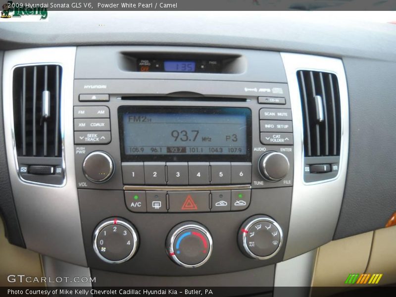 Powder White Pearl / Camel 2009 Hyundai Sonata GLS V6