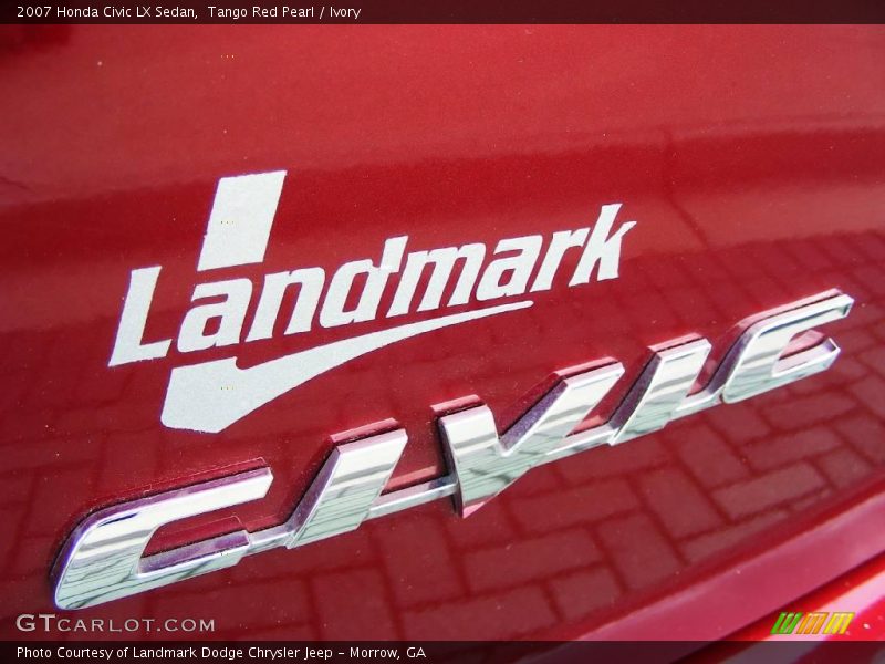 Tango Red Pearl / Ivory 2007 Honda Civic LX Sedan