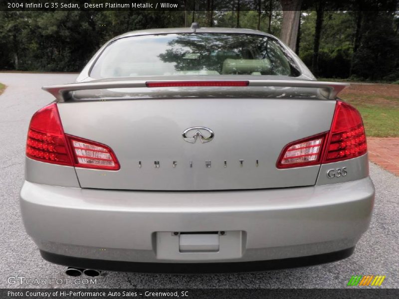 Desert Platinum Metallic / Willow 2004 Infiniti G 35 Sedan