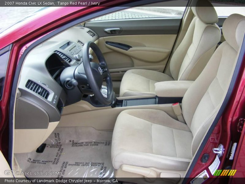 Tango Red Pearl / Ivory 2007 Honda Civic LX Sedan