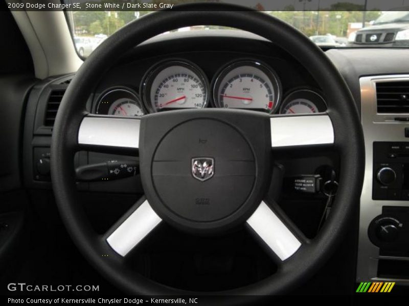 Stone White / Dark Slate Gray 2009 Dodge Charger SE