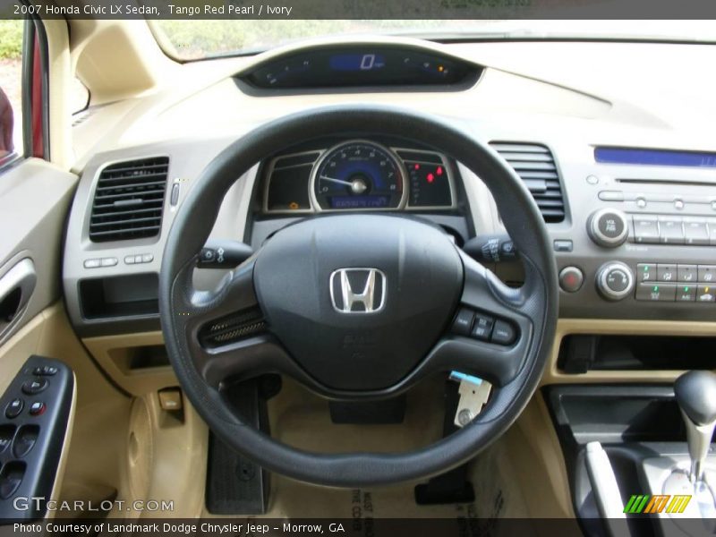 Tango Red Pearl / Ivory 2007 Honda Civic LX Sedan