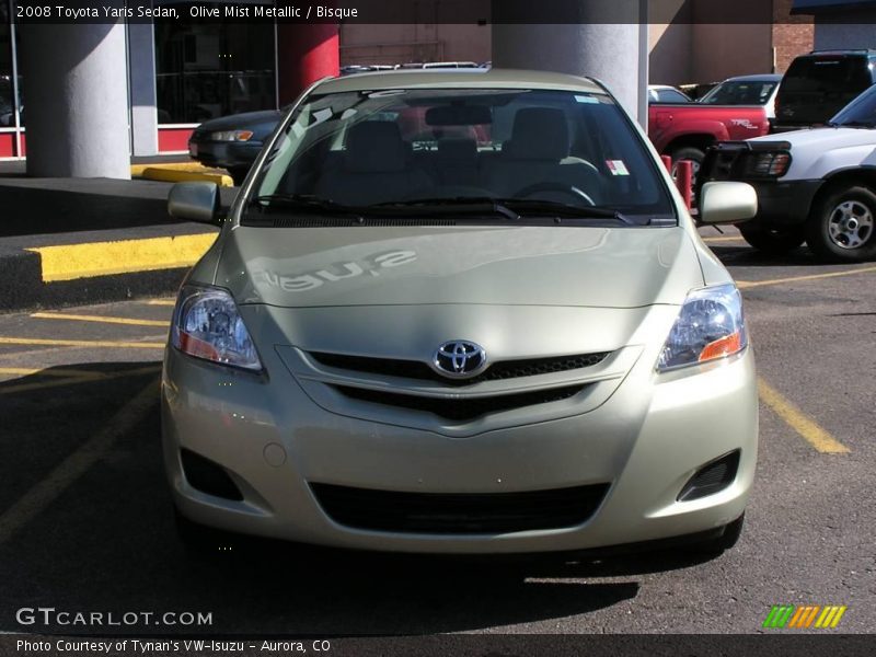 Olive Mist Metallic / Bisque 2008 Toyota Yaris Sedan