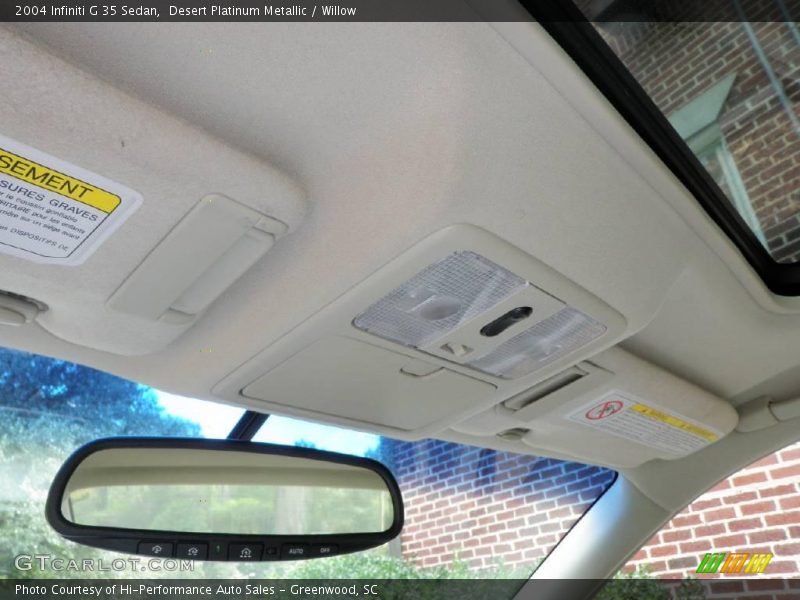 Desert Platinum Metallic / Willow 2004 Infiniti G 35 Sedan