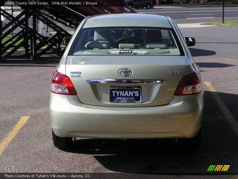 Olive Mist Metallic / Bisque 2008 Toyota Yaris Sedan