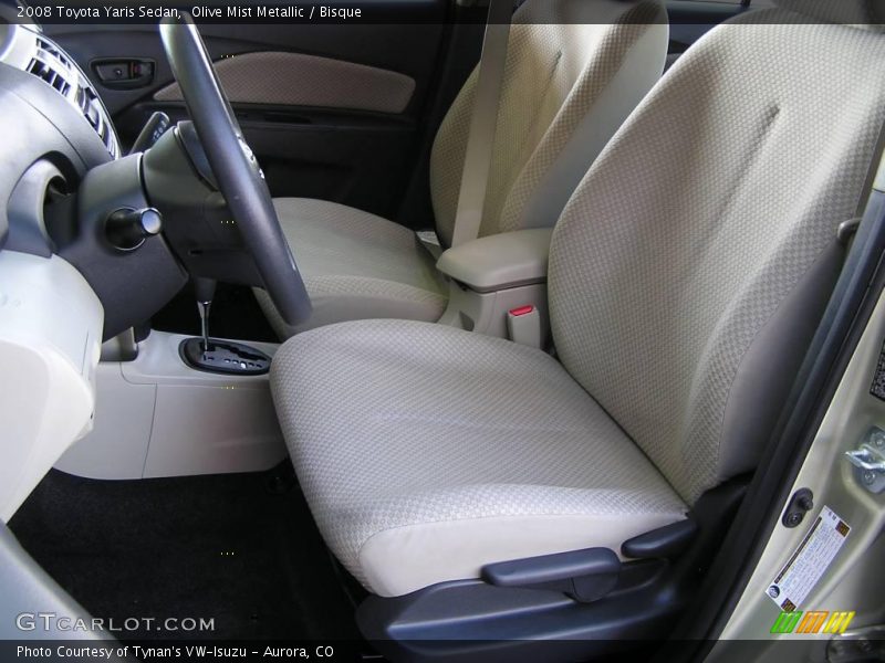 Olive Mist Metallic / Bisque 2008 Toyota Yaris Sedan