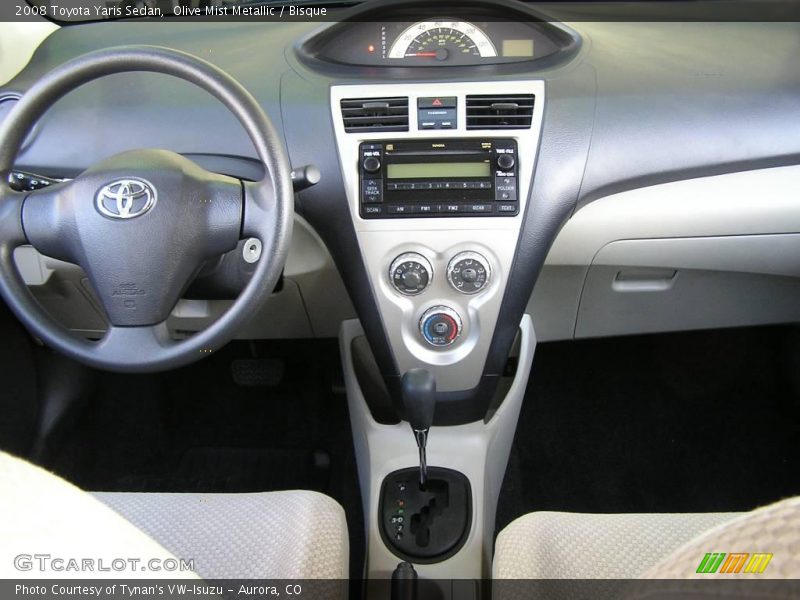Olive Mist Metallic / Bisque 2008 Toyota Yaris Sedan