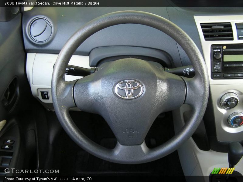 Olive Mist Metallic / Bisque 2008 Toyota Yaris Sedan